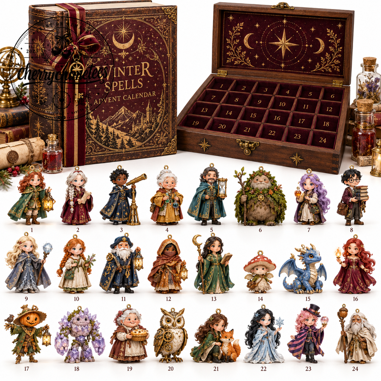 Magical Winter 2026 24-Day Mystical Character Ornament Advent Calendar