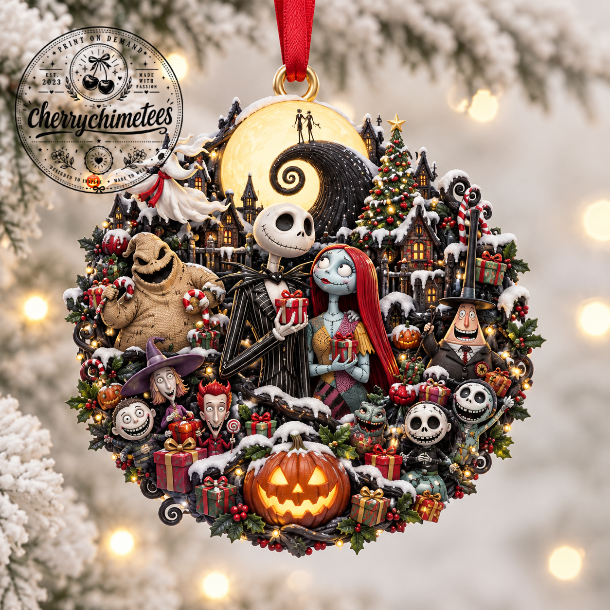 The Nightmare Before Christmas Personalized Christmas Ornament Gift Box