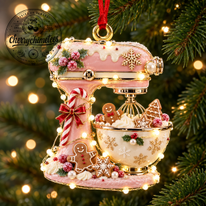 Pink Christmas Mixer Ornament 2 Pink Christmas Mixer Ornament