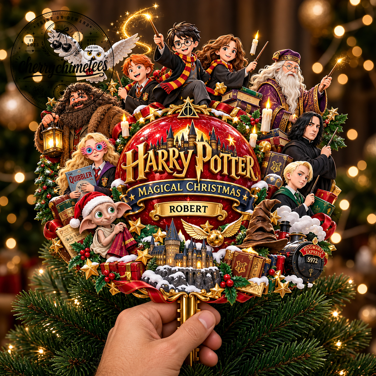 Magical Wizard Academy Christmas Tree Topper