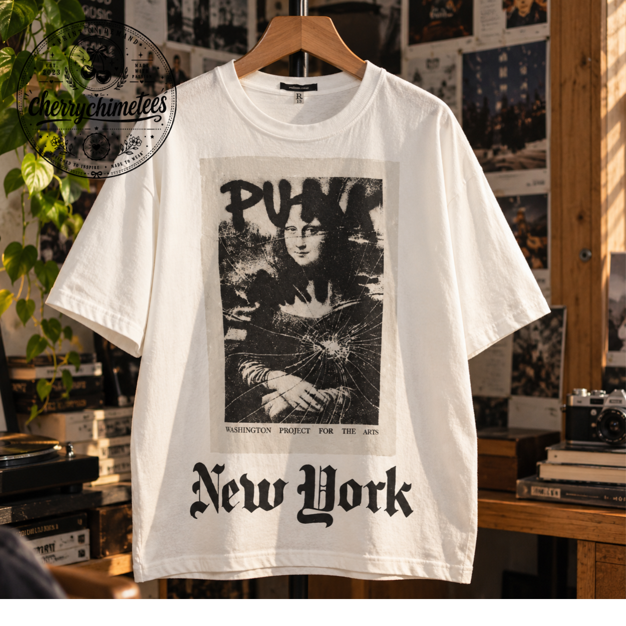 Yeonjun Punk Mona Lisa New York Graphic T-Shirt