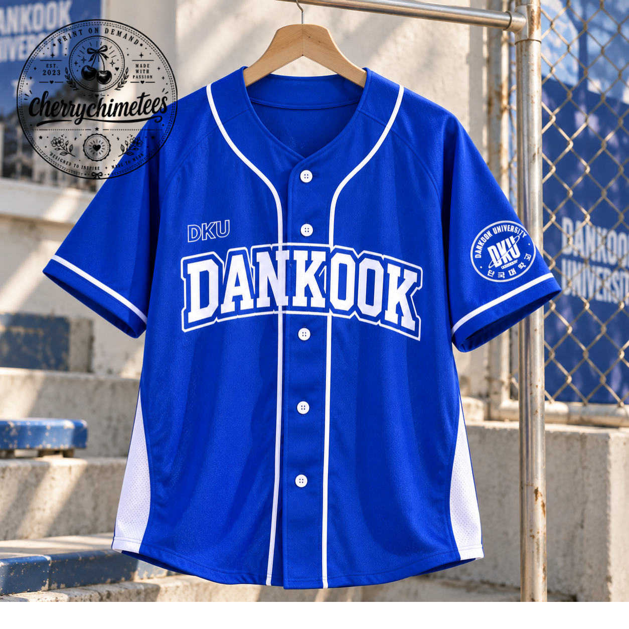 CORTIS Juhoon Dankook Blue baseball jersey