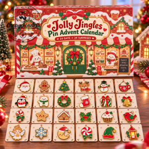 Jolly Jingles 24-Day Christmas Pin Advent Calendar