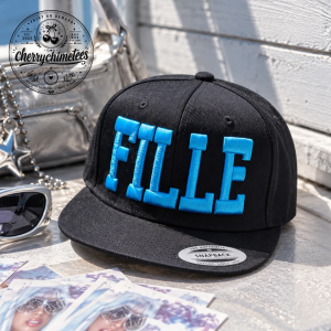 FILLE Embroidered Snapback Cap 2 FILLE Embroidered Snapback Cap