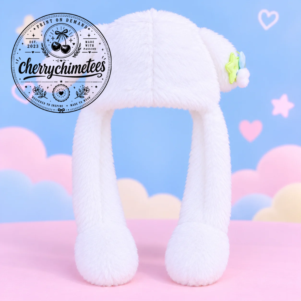 buuny hat (1) Jun SEVENTEEN White Bunny Ear Plush Hat