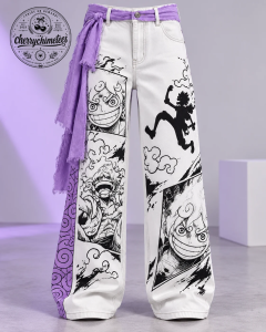 One Piece Gear 5 Manga Wide Leg Pants