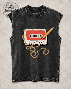 Vintage Cassette Graphic Sleeveless Tee